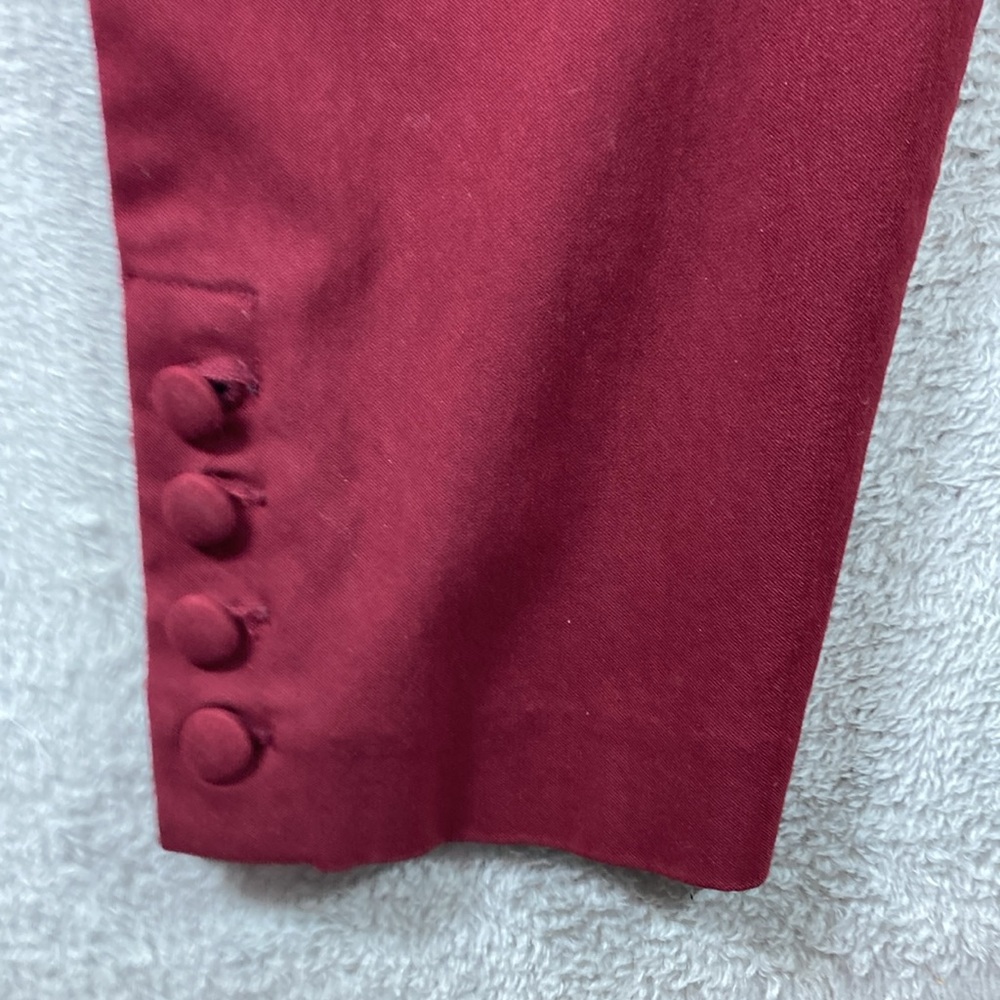Counterparts Ankle Career Pants Women Size 12 Burgundy Wide Elastic Band - Picture 4 of 9